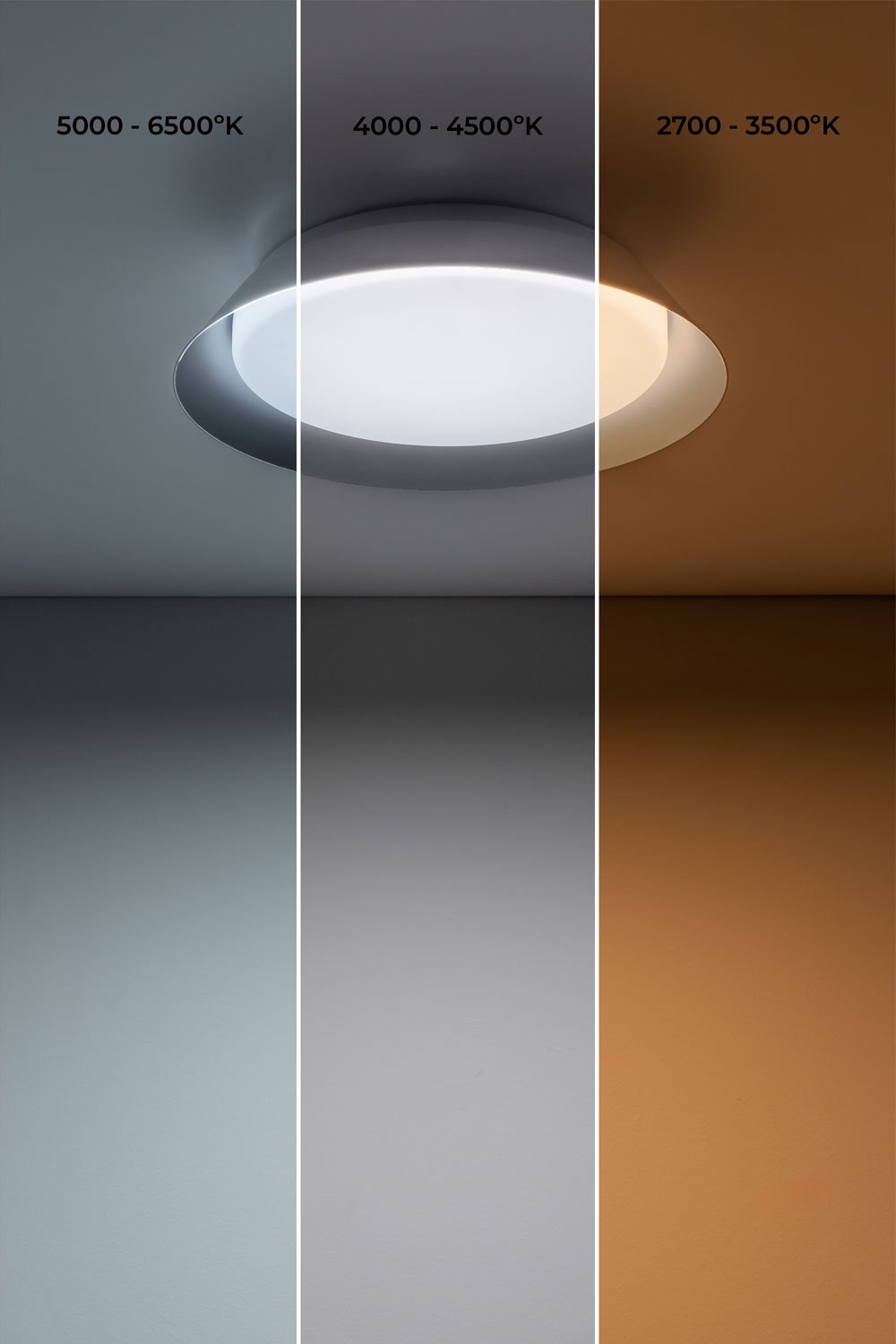 Lampada da soffitto a LED in metacrilato e metallo Dreville