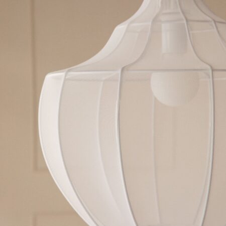 Lampada da soffitto Adaya in metallo e tessuto