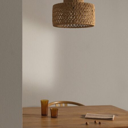 Lampadario in carta intrecciata Kiara