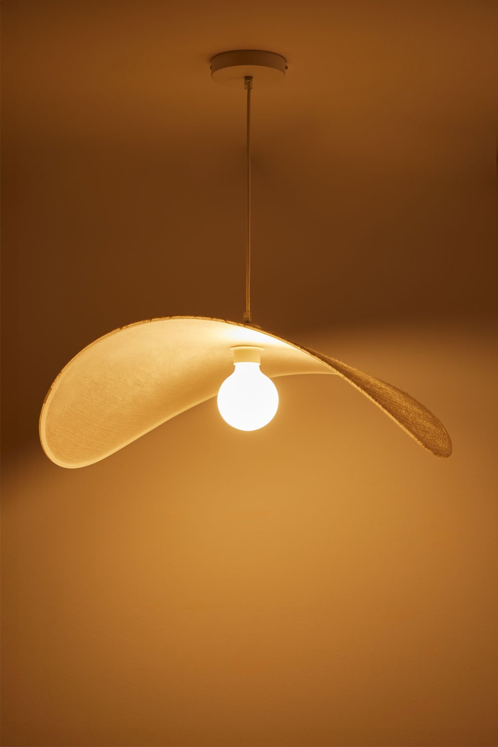 Lampada da soffitto Bastil in lino