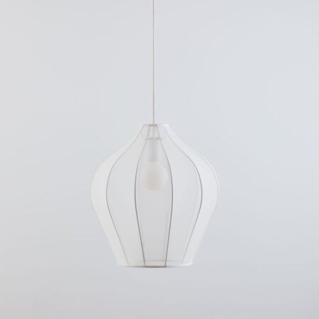 Lampada da soffitto Belisa in metallo e tessuto