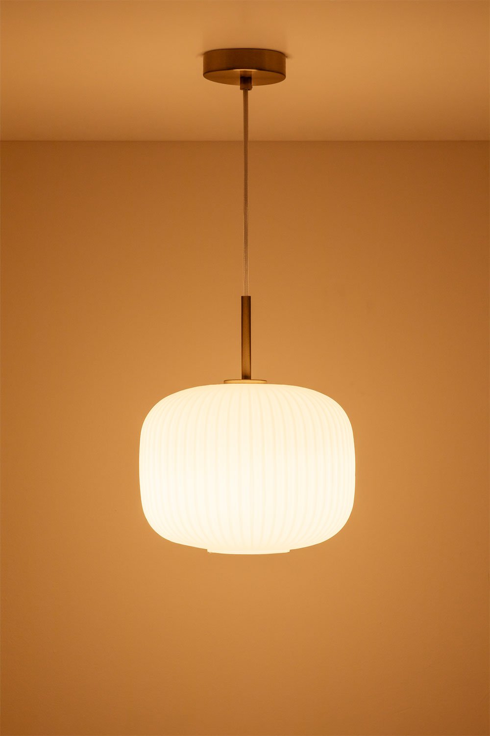 Lampada da soffitto Bruner in metallo e vetro
