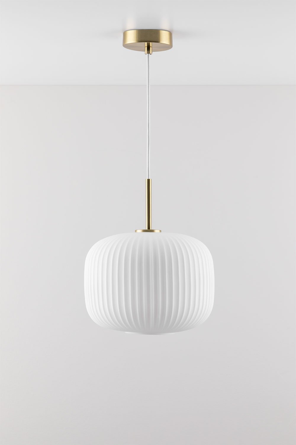 Lampada da soffitto Bruner in metallo e vetro