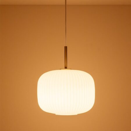 Lampada da soffitto Bruner in metallo e vetro