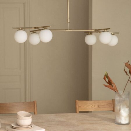 Lampada da Soffitto con 6 Sfere di Vetro Ghirlanda
