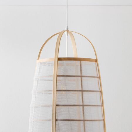 Lampada da soffitto in bambù e cotone (Ø40 cm) Mikayla