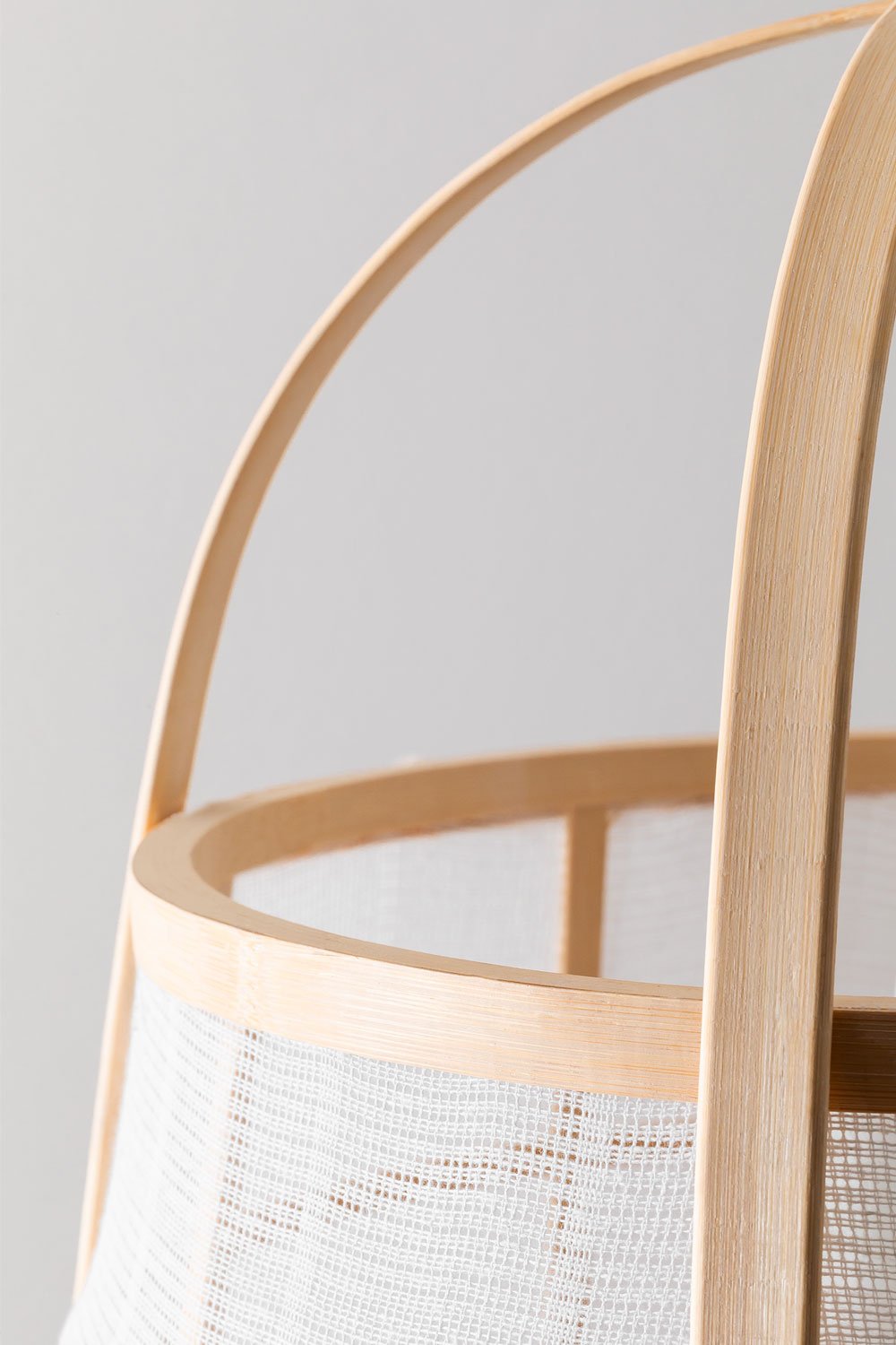 Lampada da soffitto in bambù e cotone (Ø40 cm) Mikayla