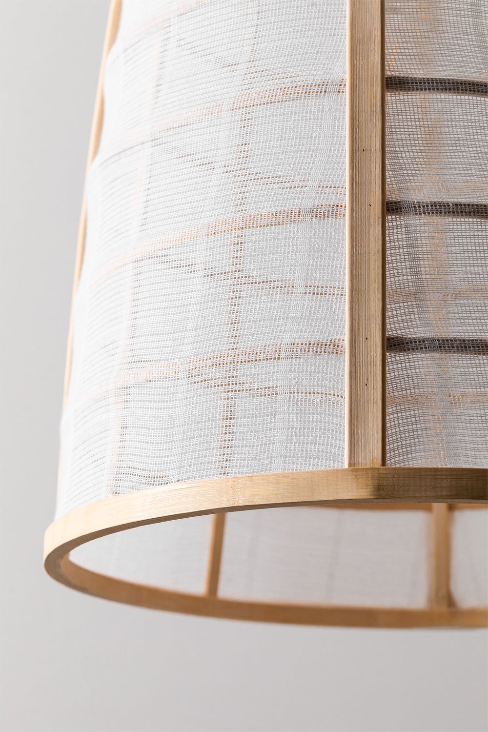 Lampada da soffitto in bambù e cotone (Ø40 cm) Mikayla