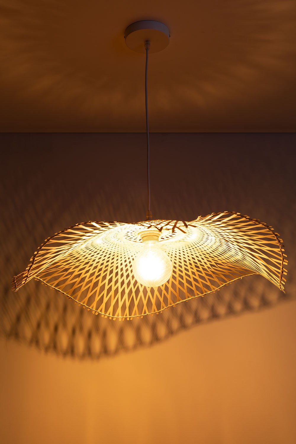 Lampada da soffitto in bambù Pamell