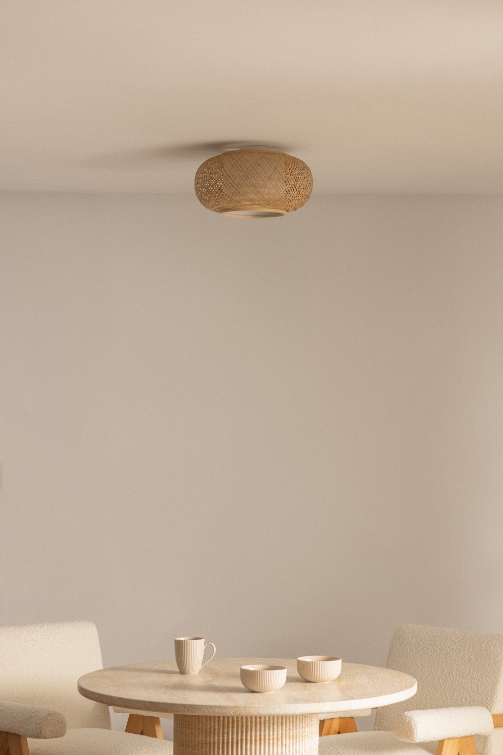 Lampada da soffitto in bambù Terles