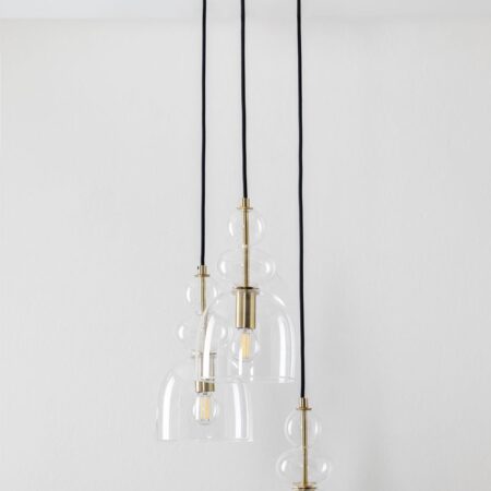 Lampada da Soffitto in Vetro con 3 Punti Luce Bezany