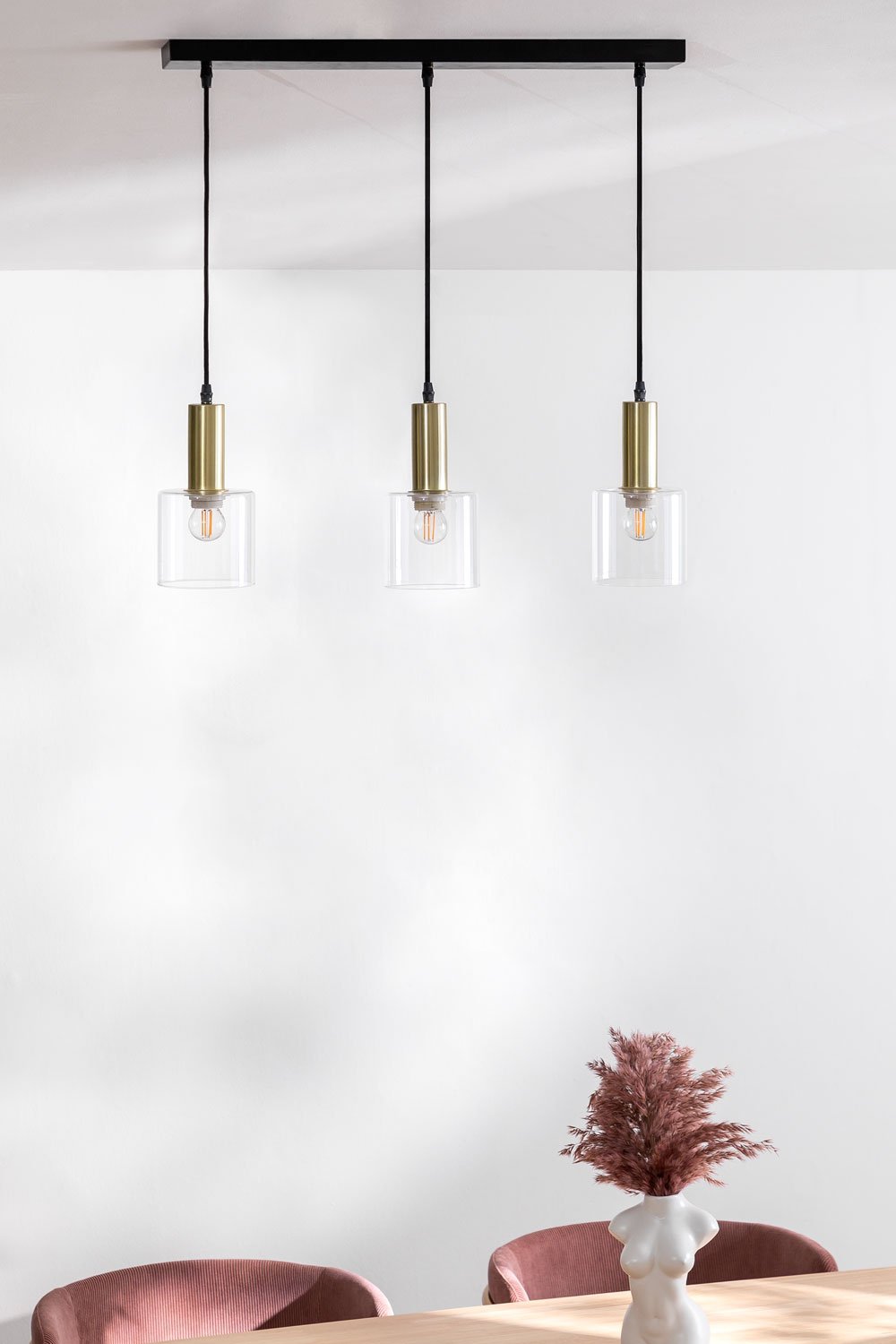 Lampada da soffitto in ferro e vetro andaluso