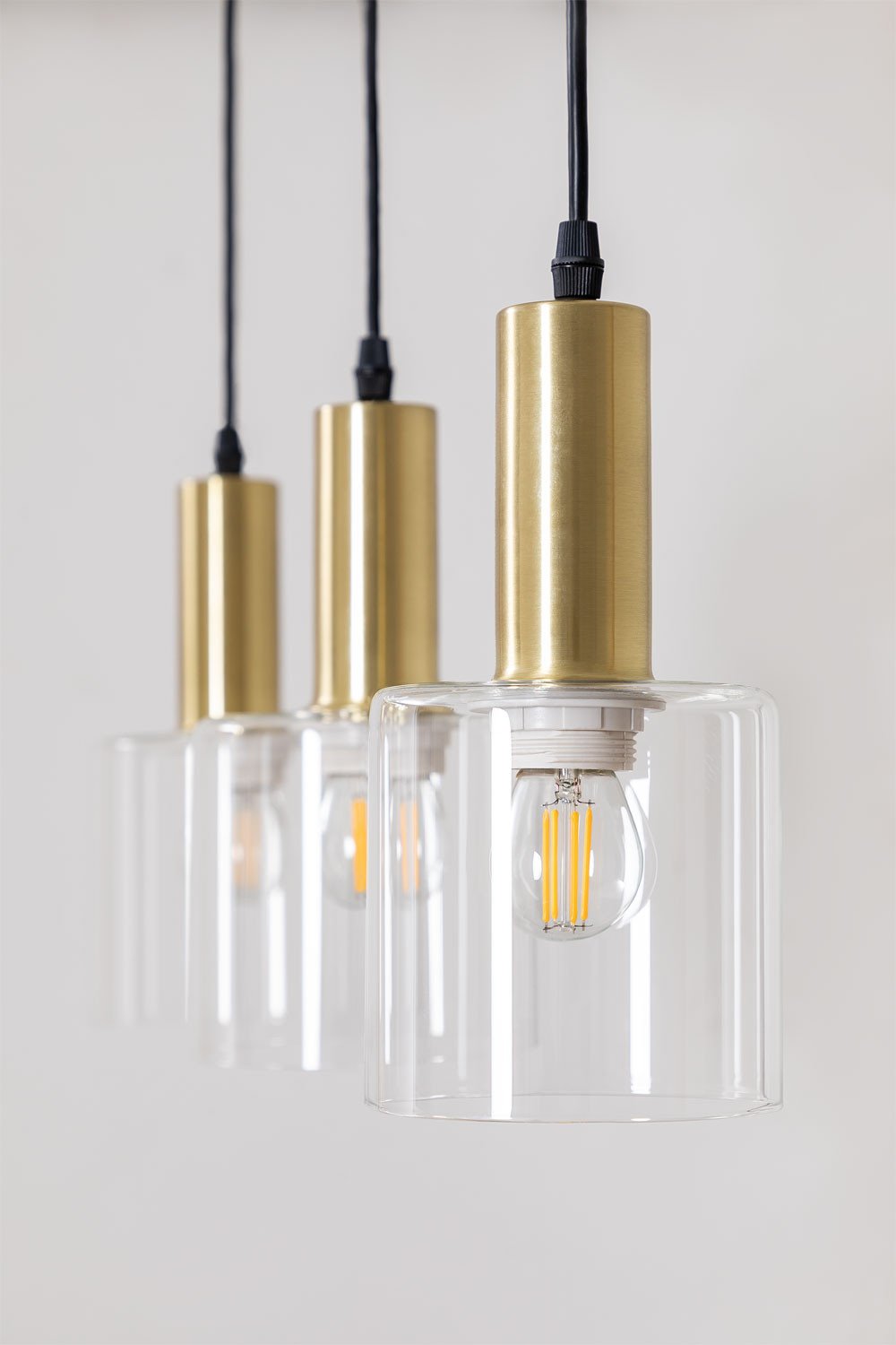Lampada da soffitto in ferro e vetro andaluso