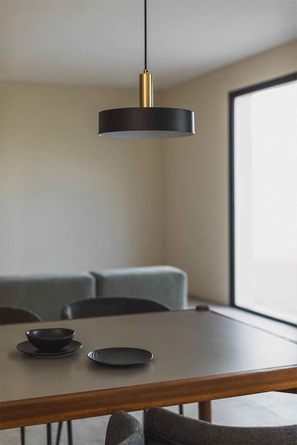 Lampada da soffitto in ferro (Ø30 cm) Berien