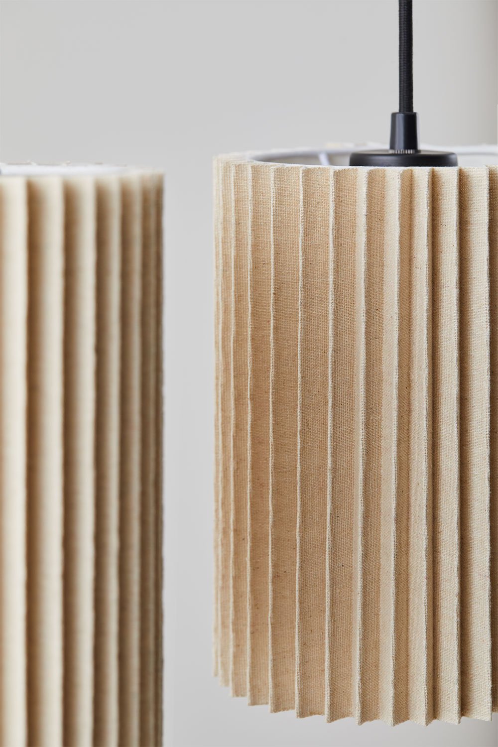 Lampada da Soffitto in Lino e Metallo a 3 Punti Luce Quintelia