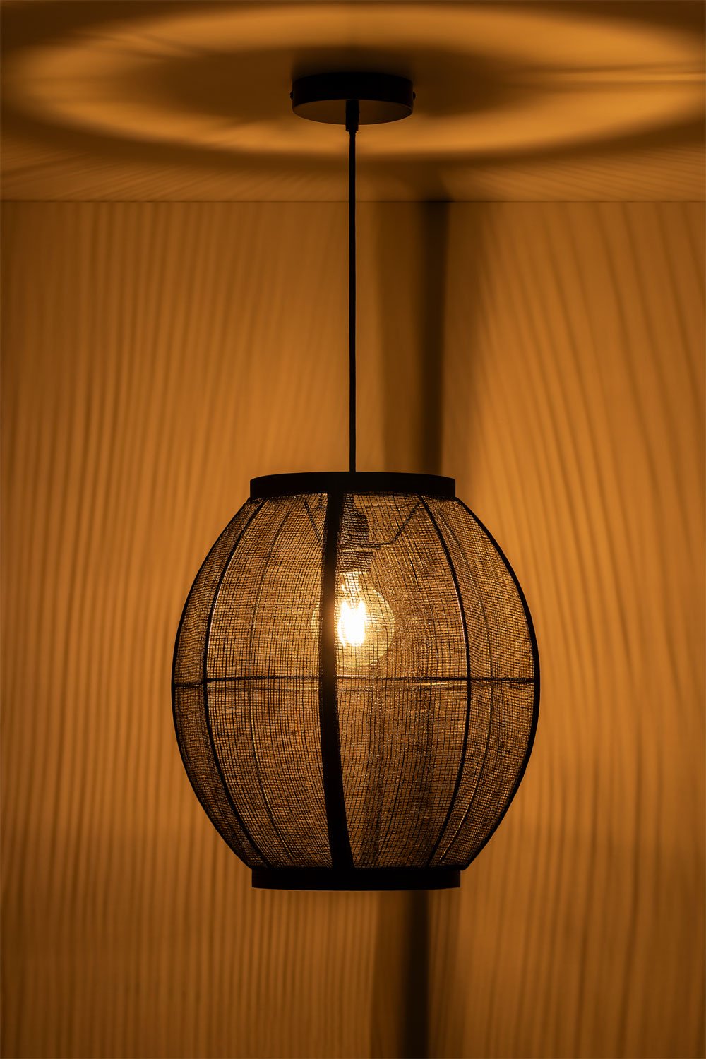 Lampada da soffitto in lino Ziyec