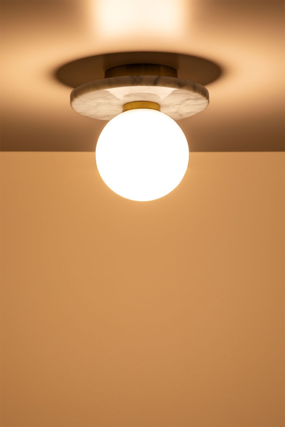 Lampada da soffitto in marmo e vetro Eustace