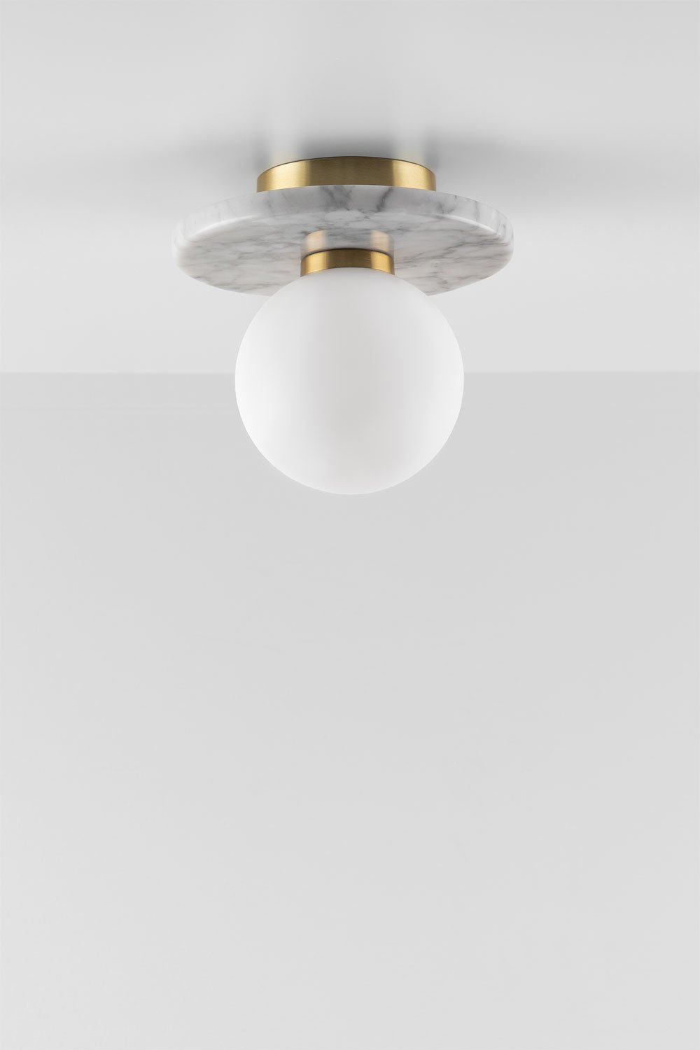 Lampada da soffitto in marmo e vetro Eustace