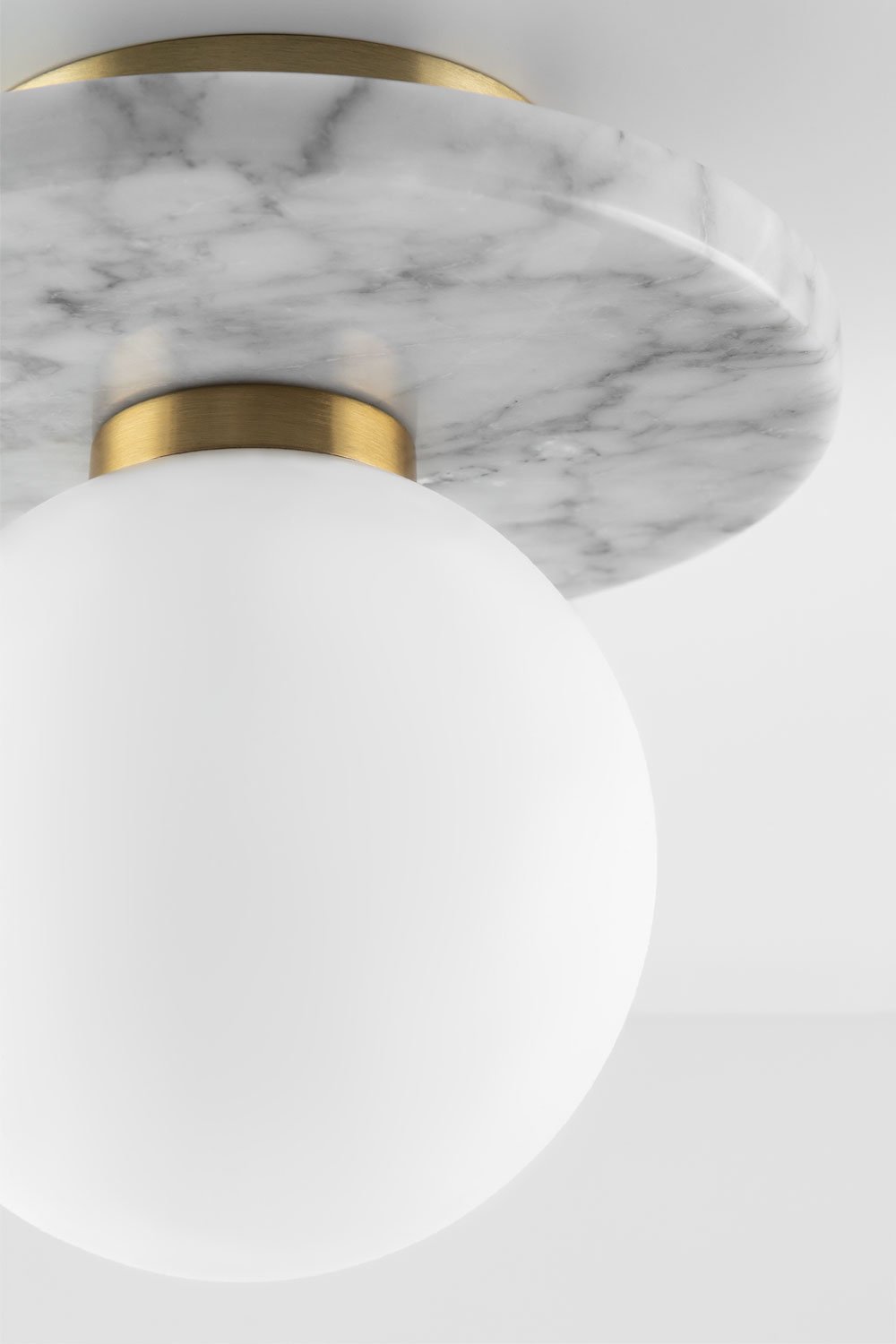 Lampada da soffitto in marmo e vetro Eustace
