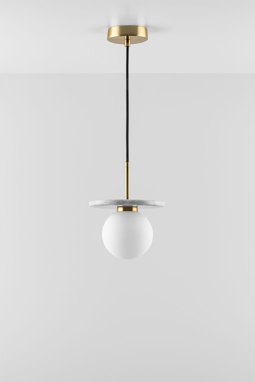 Lampada da soffitto in Marmo Eustachio e Cristallo