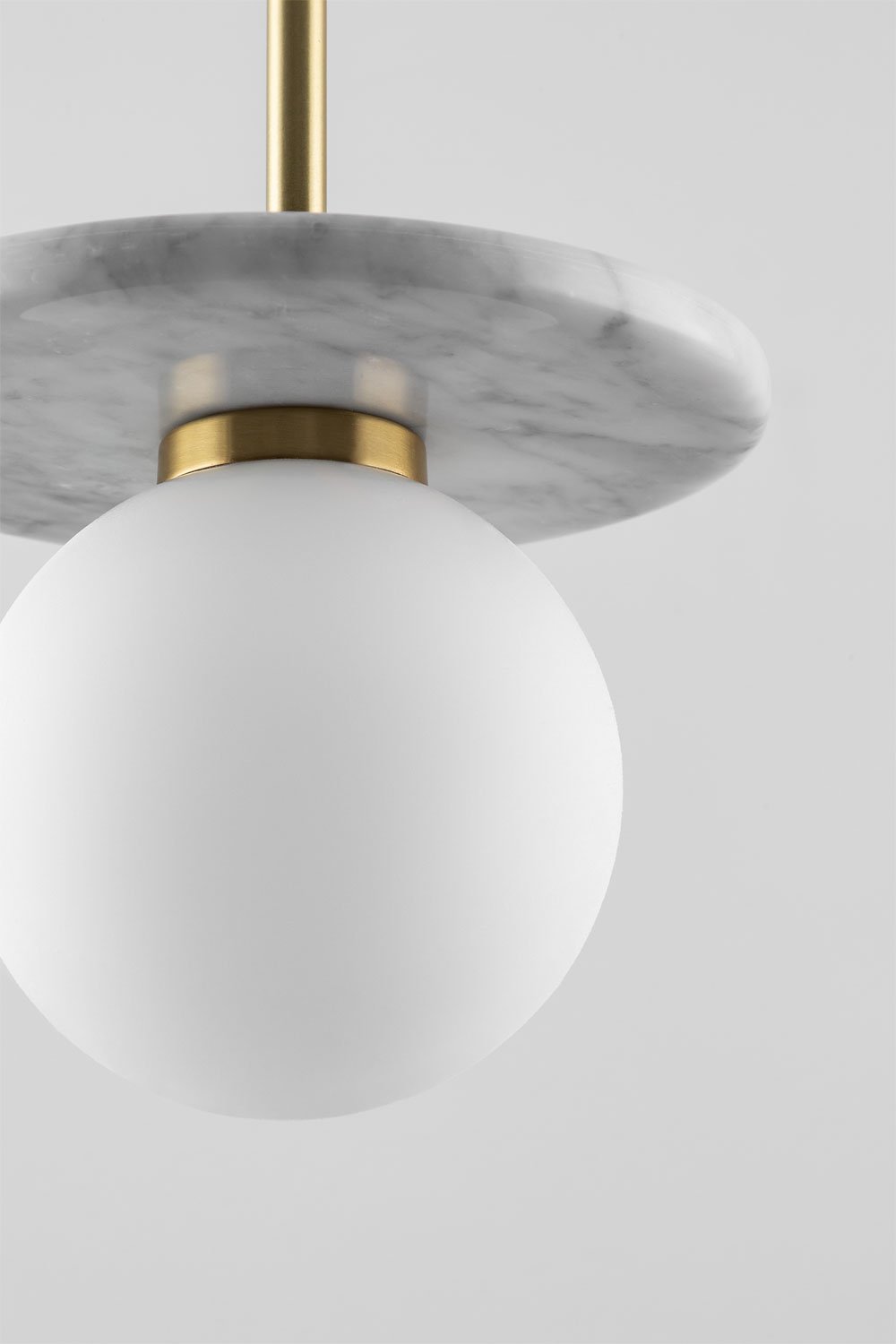 Lampada da soffitto in Marmo Eustachio e Cristallo