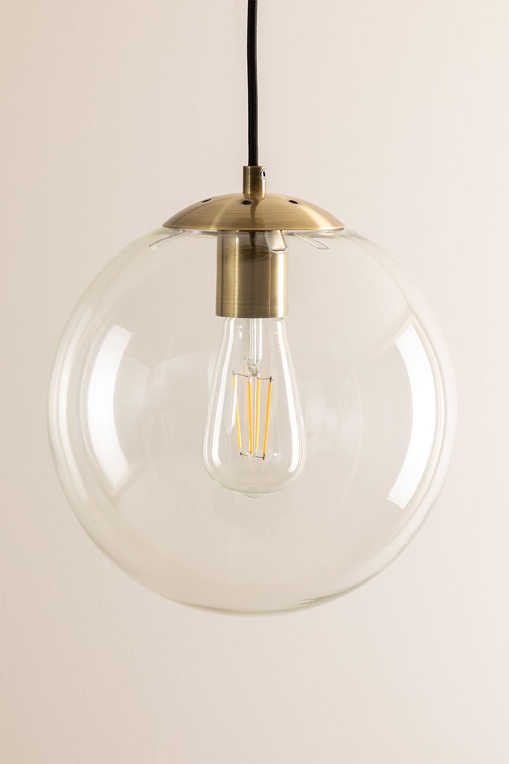 Lampada da soffitto Boyi in metallo con sfera di vetro