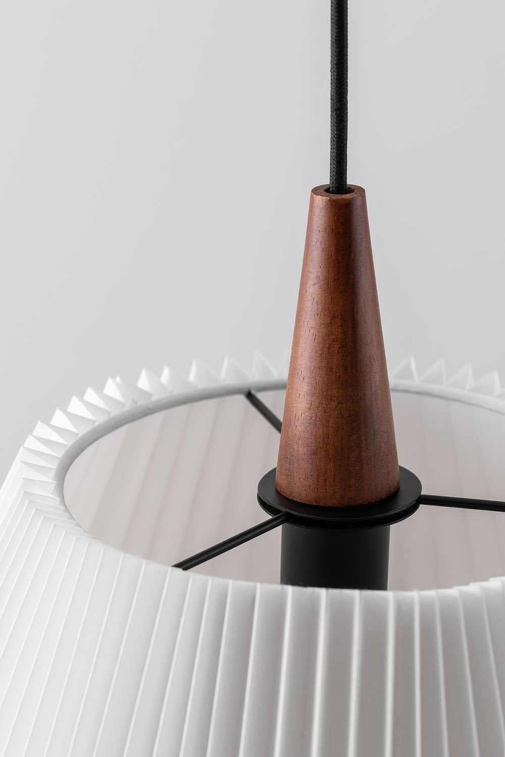 Lampada da Soffitto in Metallo e Tessuto Leyre