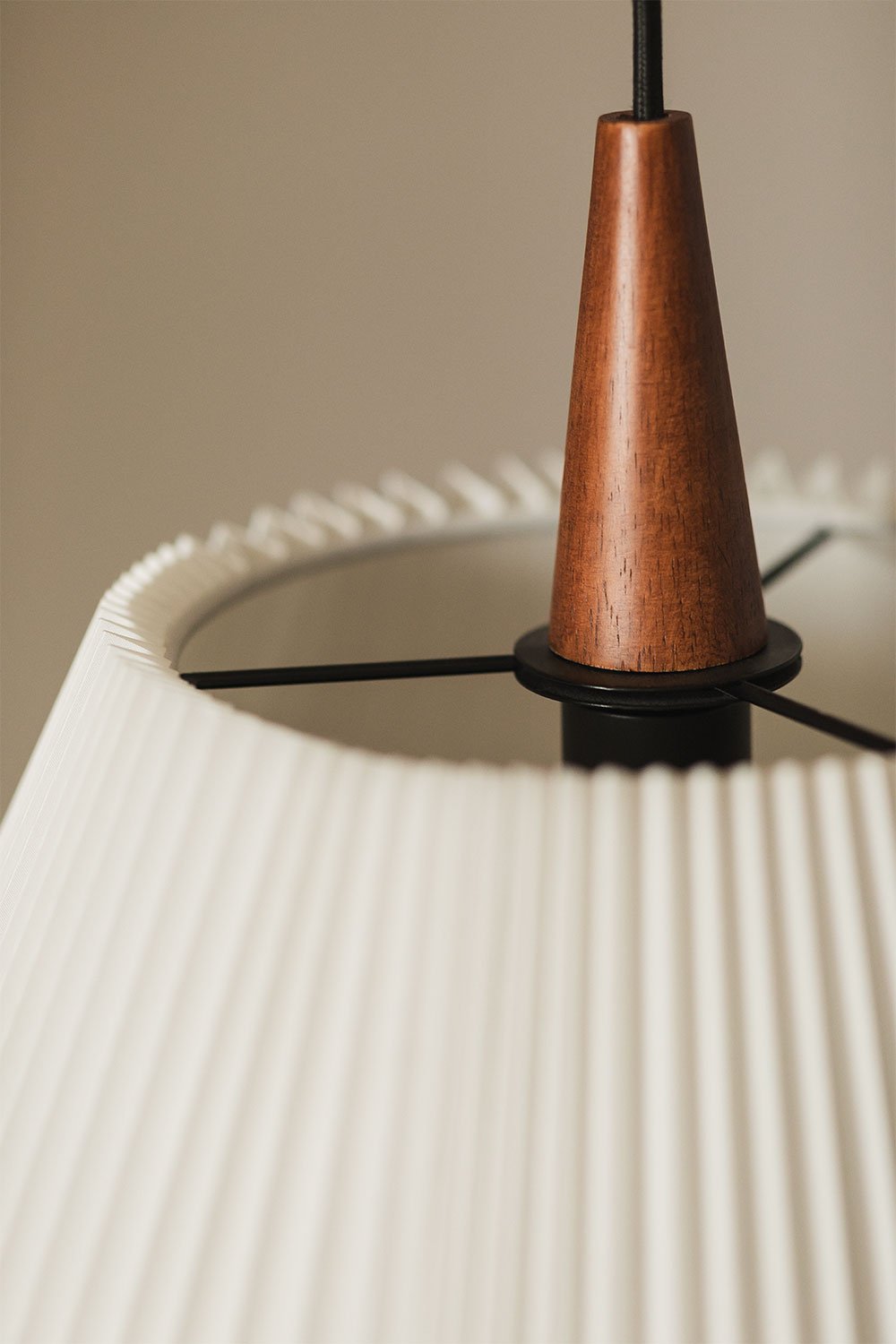 Lampada da Soffitto in Metallo e Tessuto Leyre