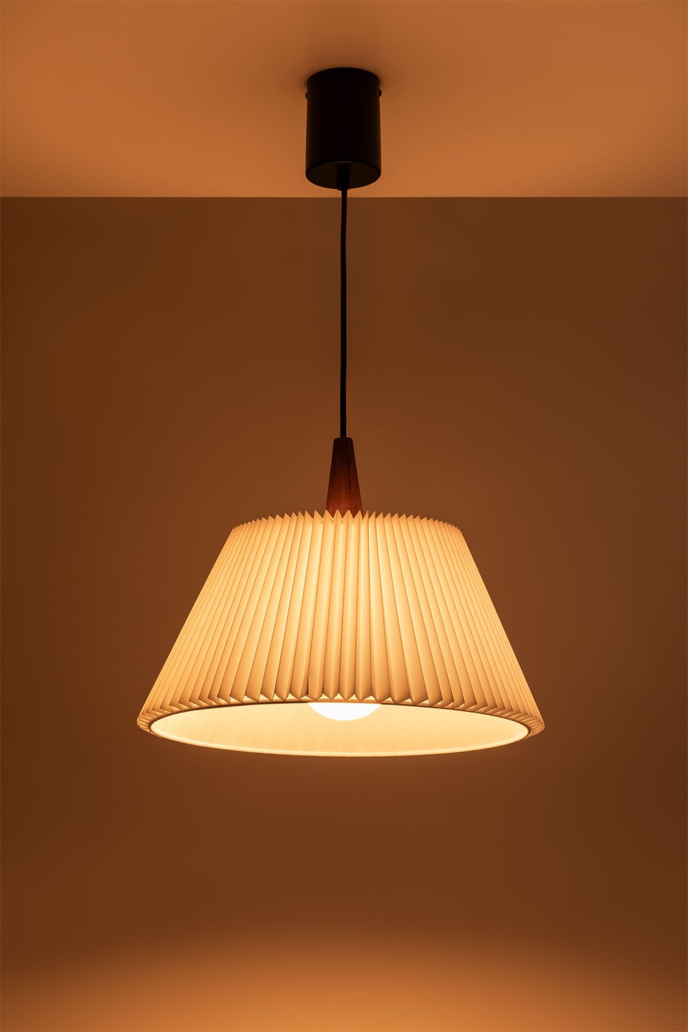 Lampada da Soffitto in Metallo e Tessuto Leyre