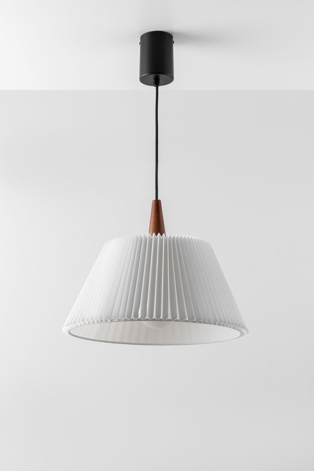 Lampada da Soffitto in Metallo e Tessuto Leyre