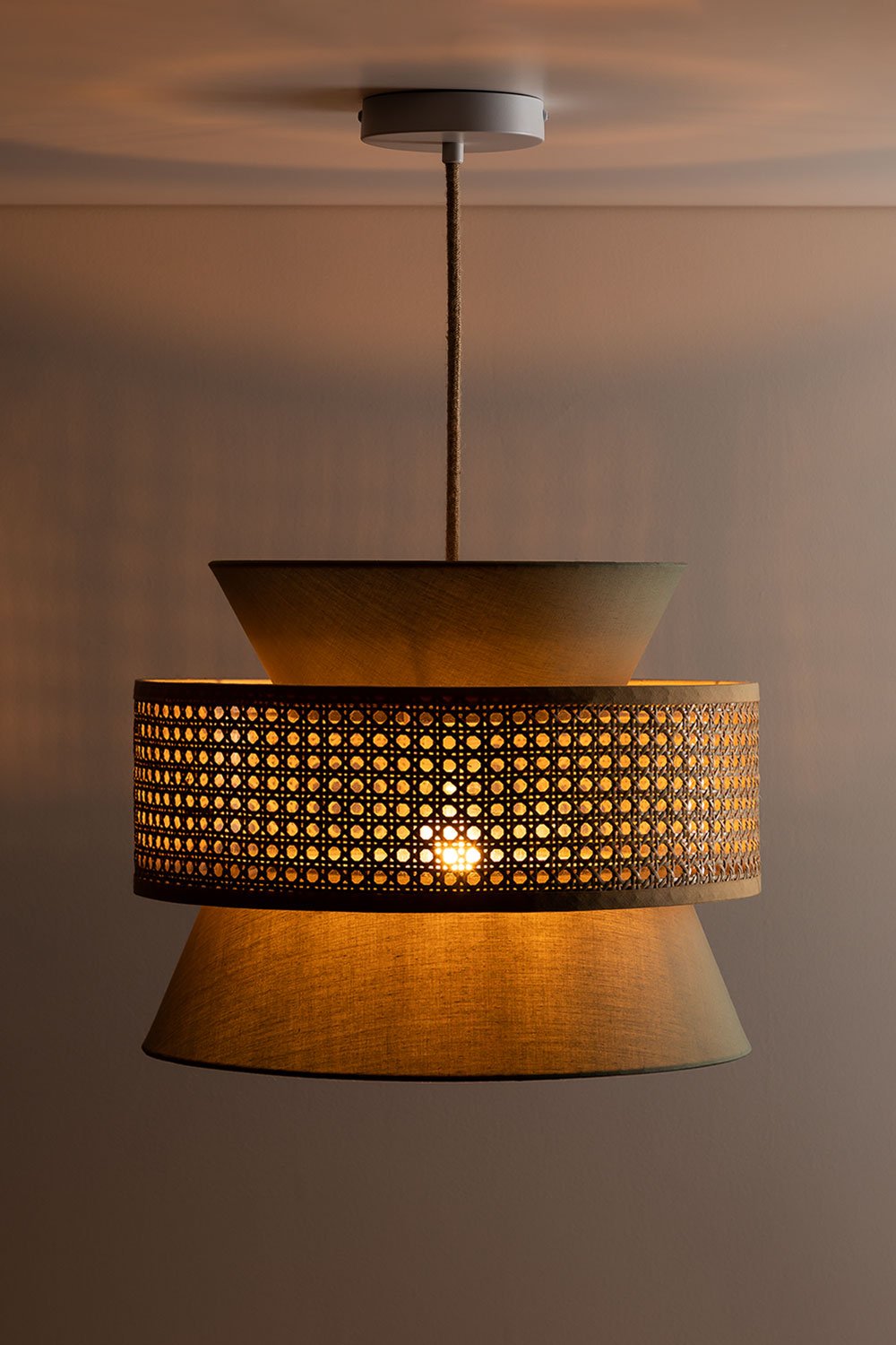 Lampada da Soffitto in Rattan Yereh