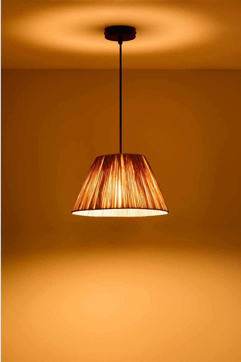 Lampada da soffitto in rafia Aruel