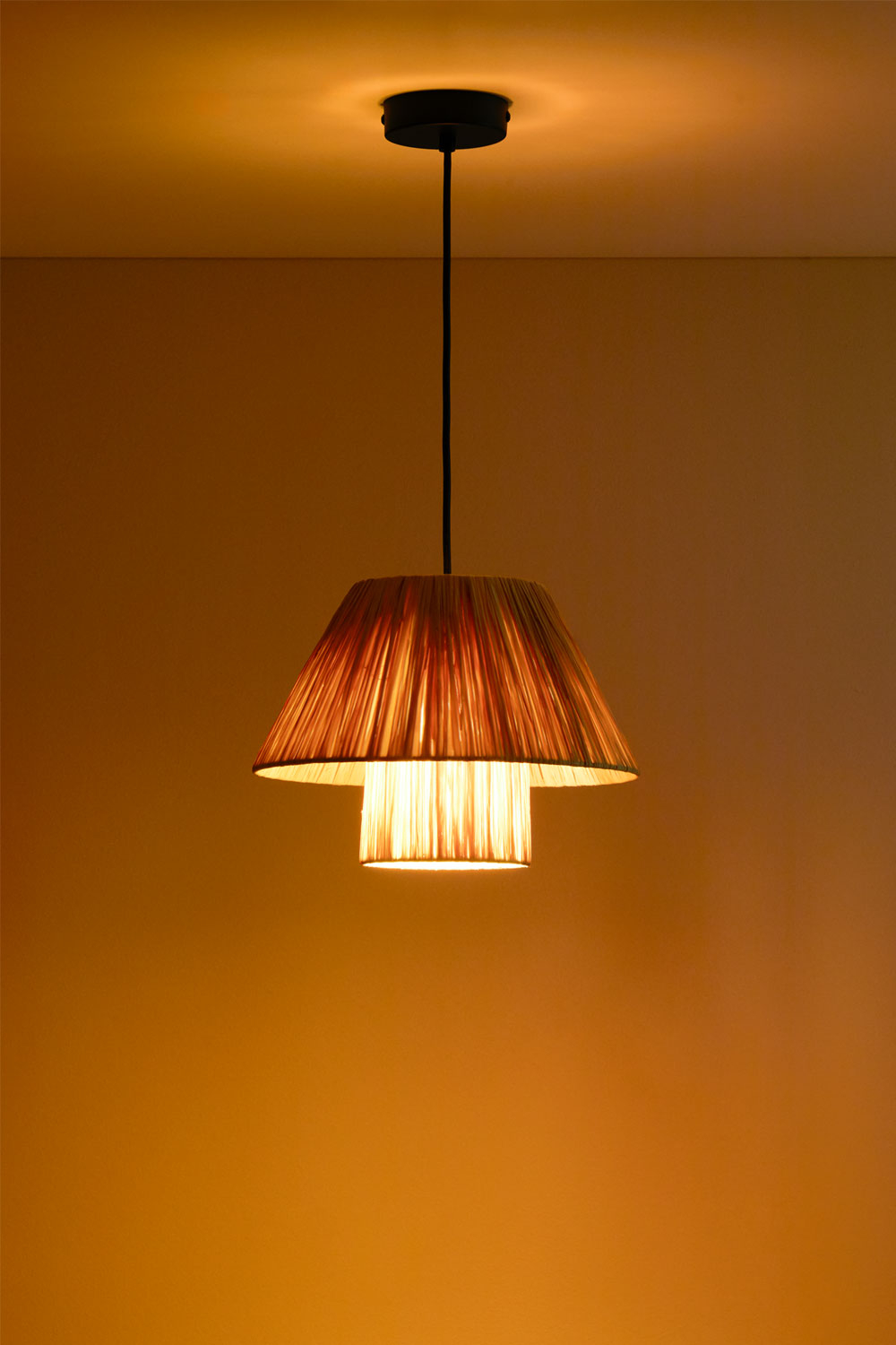 Lampada da soffitto in rafia Aruel Design