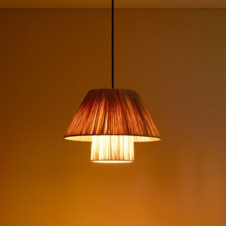 Lampada da soffitto in rafia Aruel Design