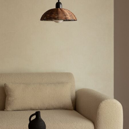 Lampada da soffitto in rattan Lutyen