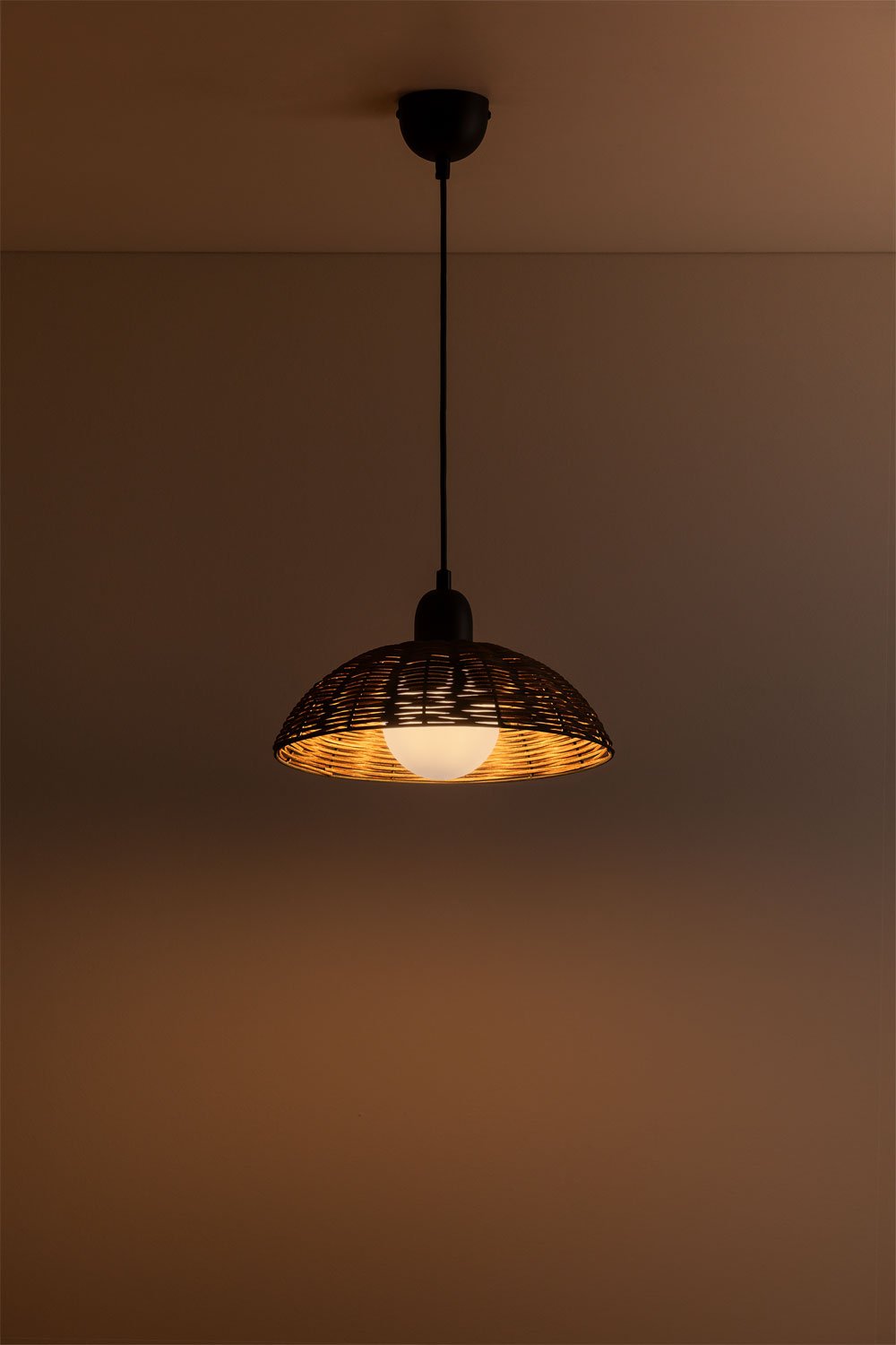 Lampada da soffitto in rattan Lutyen
