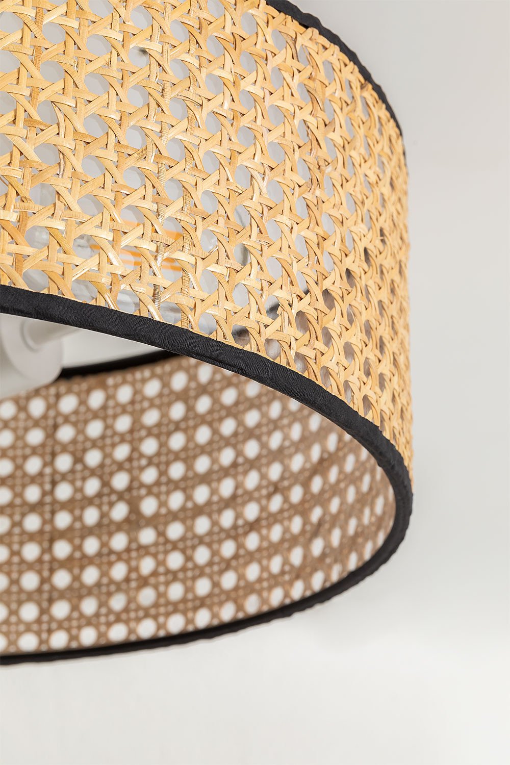 Lampada da Soffitto in Rattan Luxio
