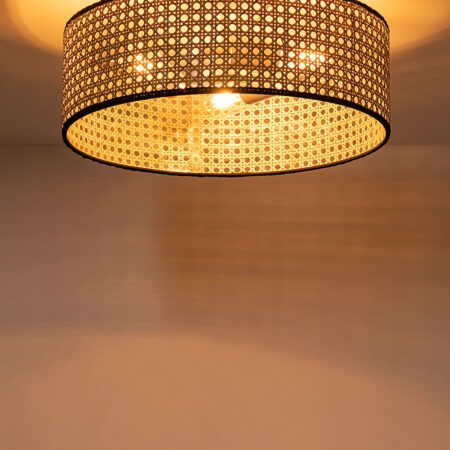 Lampada da Soffitto in Rattan Luxio