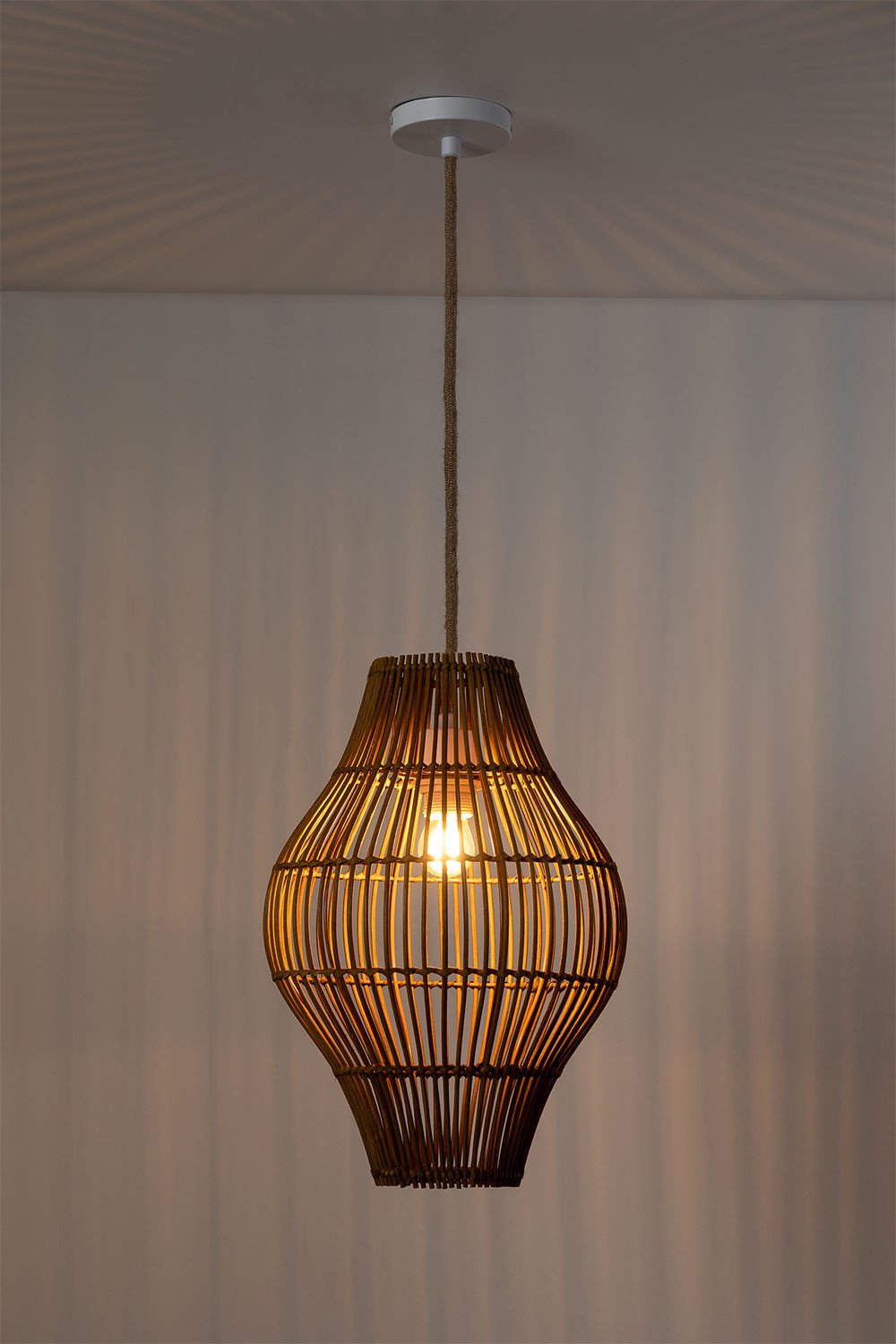 Lampada da Soffitto in Rattan Maope
