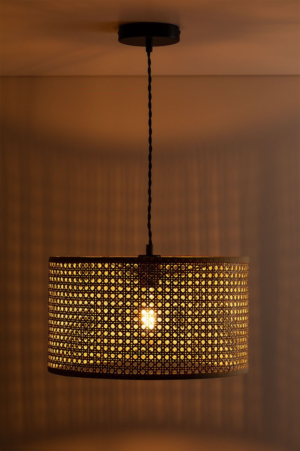 Lampada da Soffitto in Rattan Serri