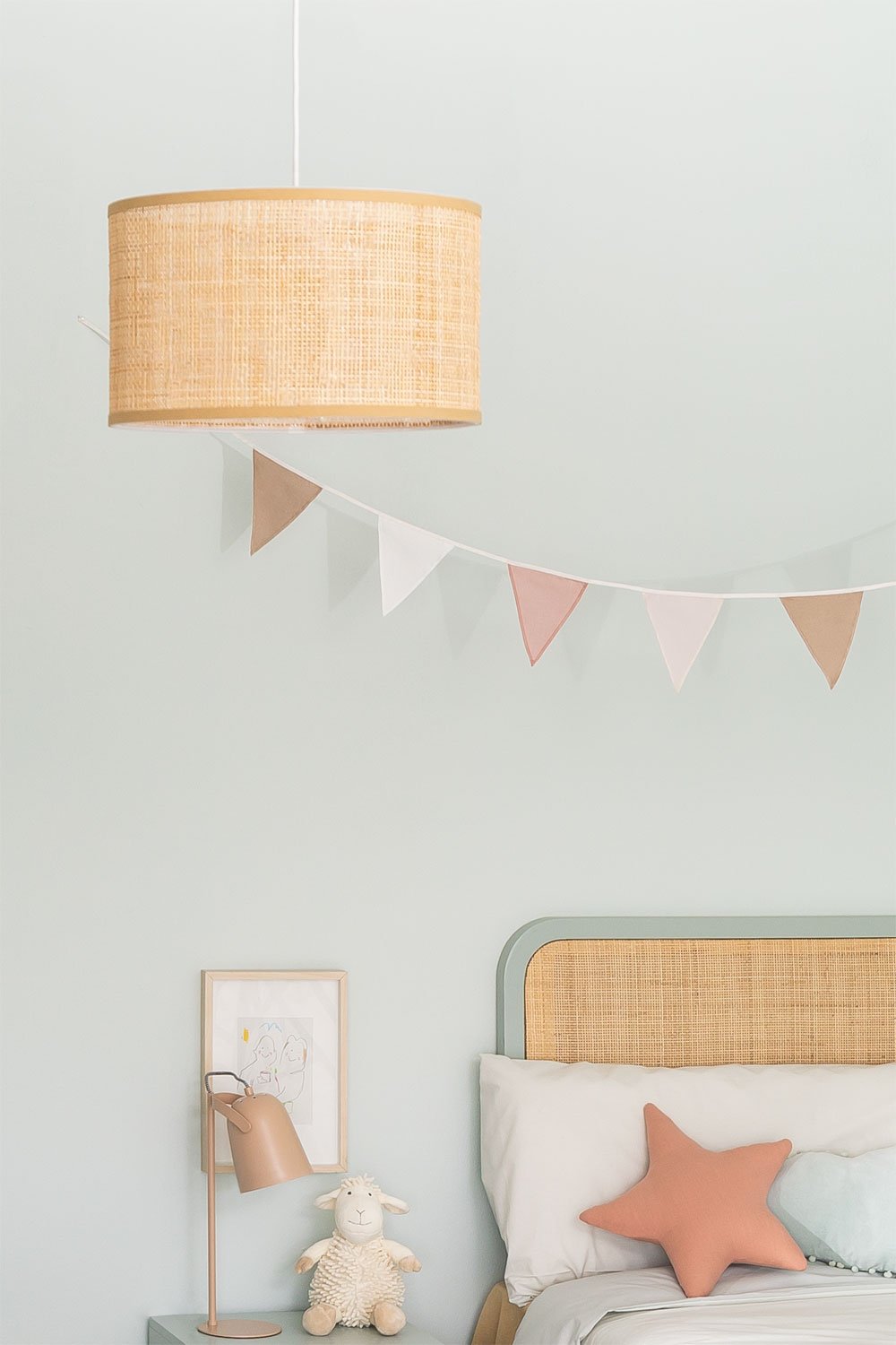 Lampada da soffitto in rattan Ytse