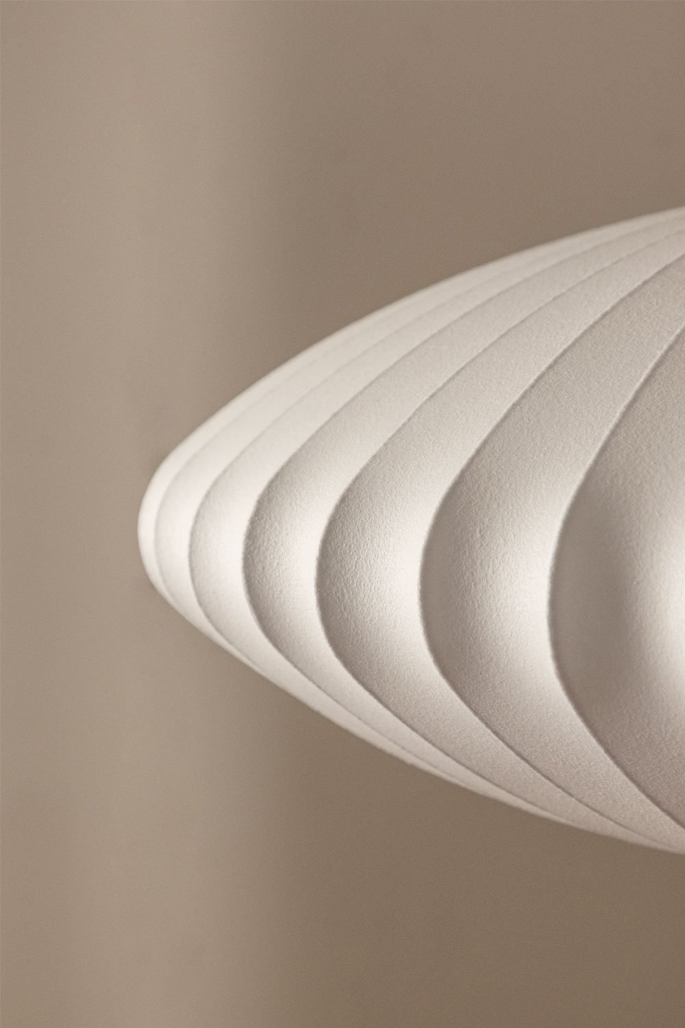 Lampada da soffitto in seta artificiale e ferro Worel