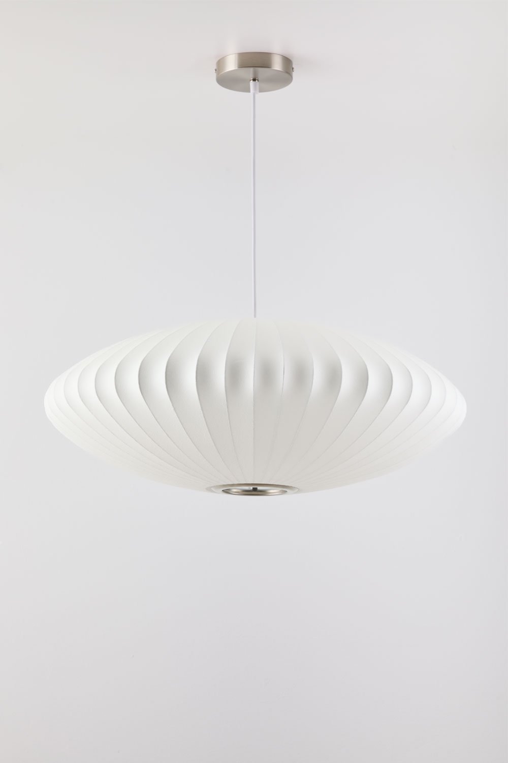 Lampada da soffitto in seta artificiale e ferro Worel