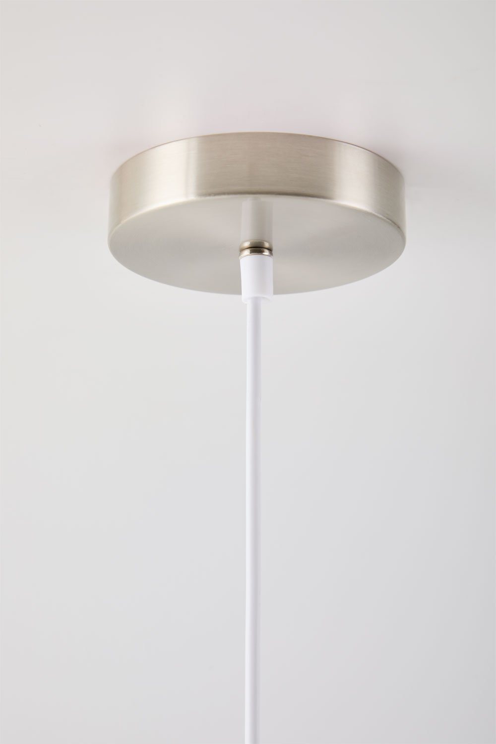 Lampada da soffitto in seta artificiale e ferro Worel