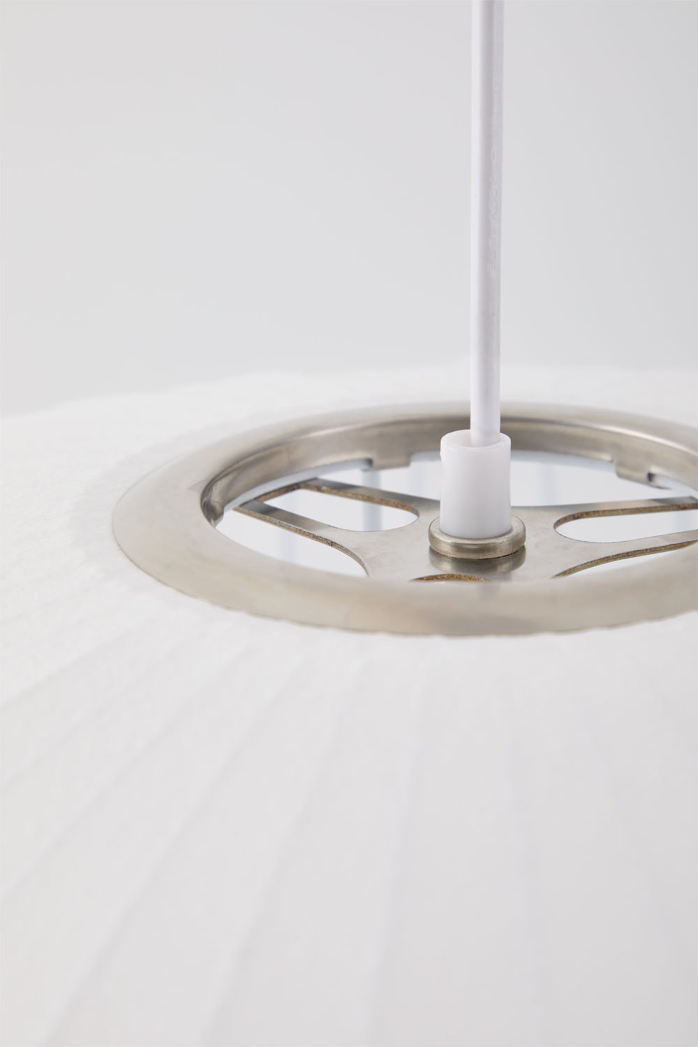 Lampada da soffitto in seta artificiale e ferro Worel