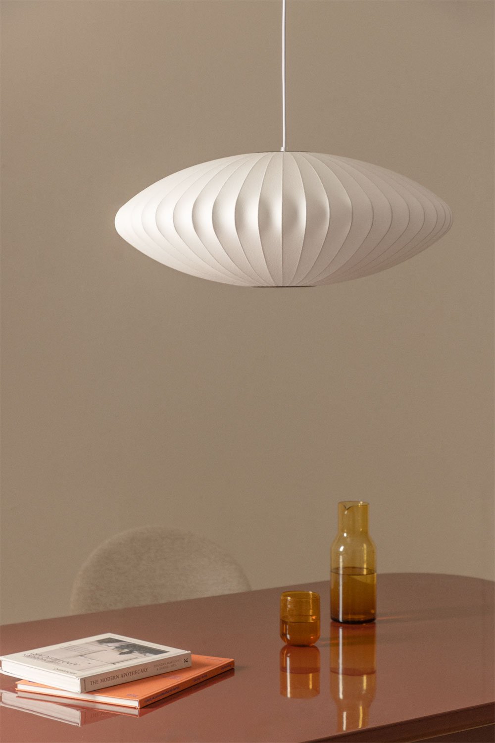 Lampada da soffitto in seta artificiale e ferro Worel