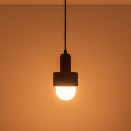 Lampada da soffitto in travertino e legno (Ø12 cm) Davise