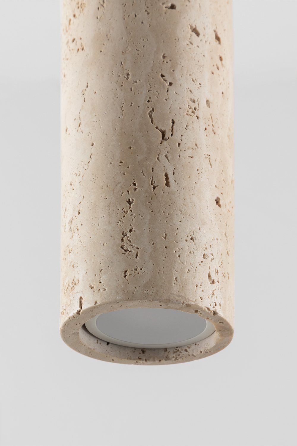 Lampada da soffitto in travertino e legno (Ø6,5 cm) Davise