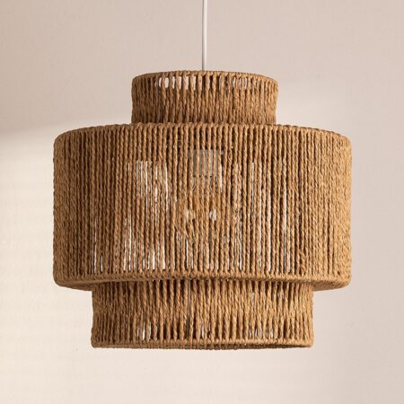 Lampada da soffitto in carta intrecciata Kena