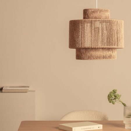 Lampada da soffitto in carta intrecciata Kena
